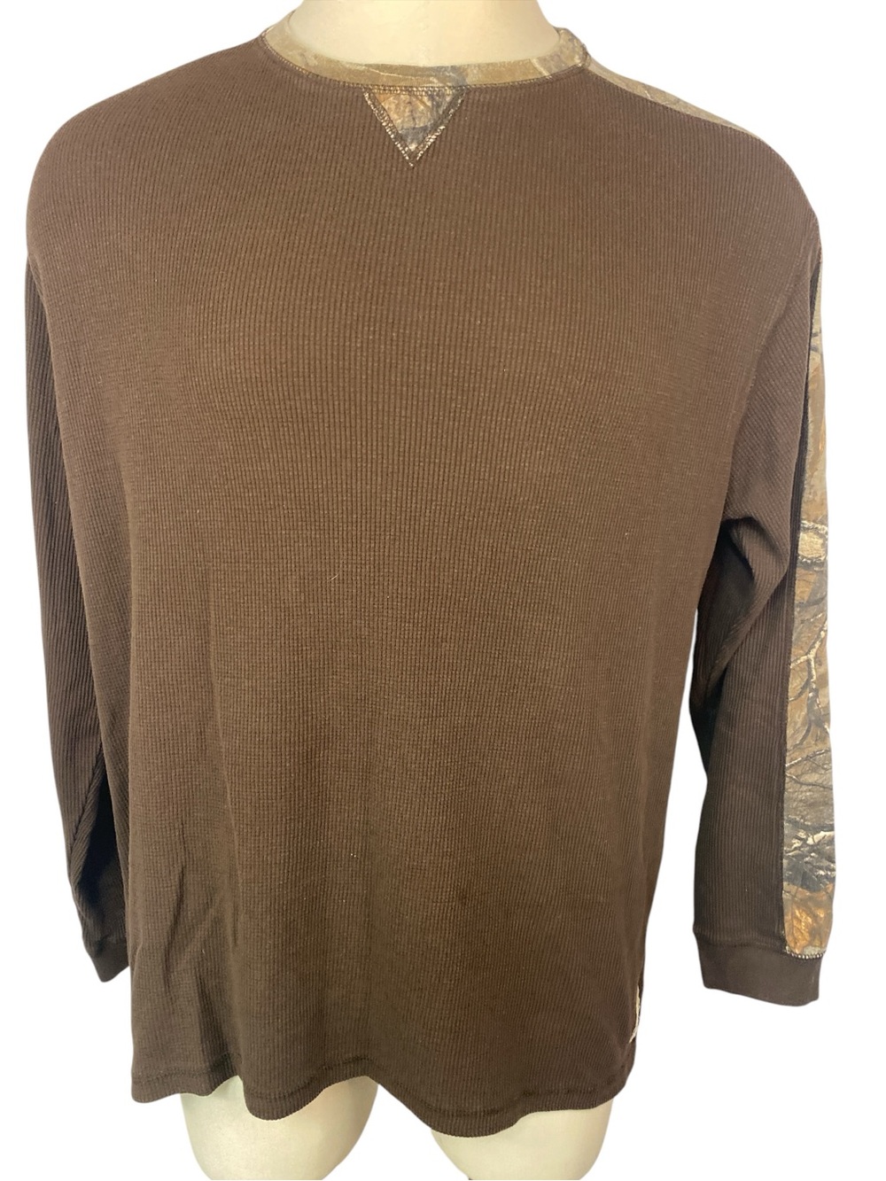 Realtree Brown and Camo Long-Sleeve Thermal Shirt Men’s XL